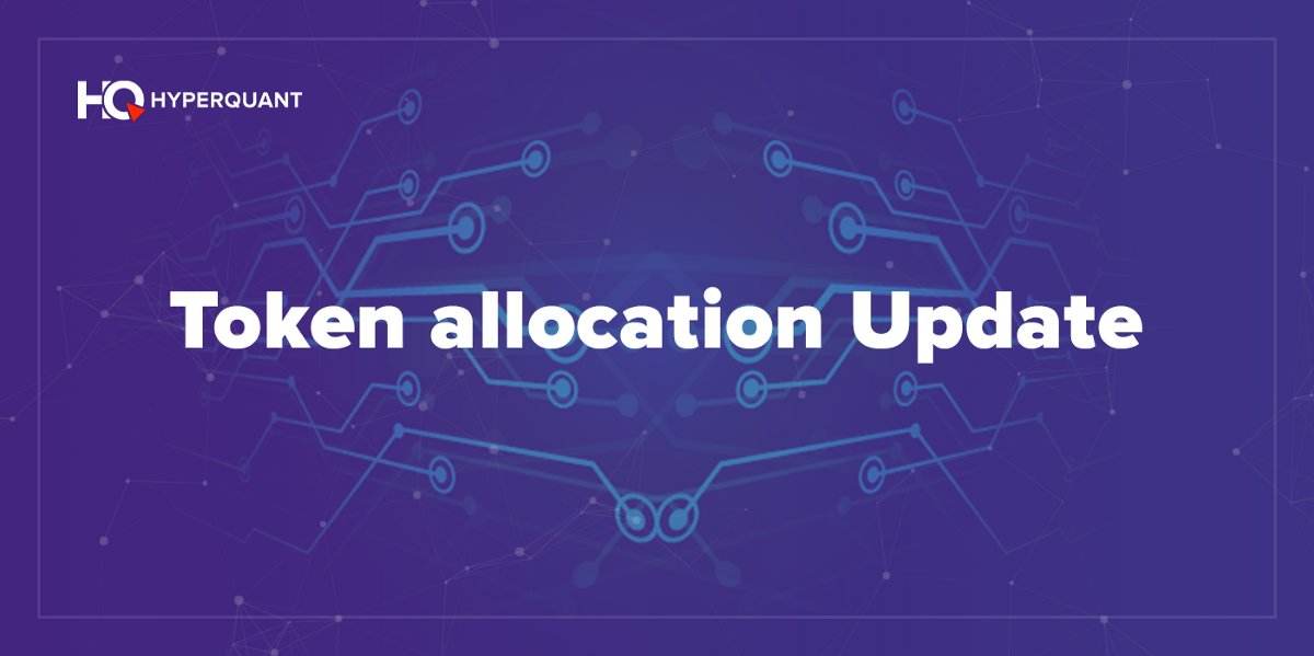 paulrogov_news's tweet image. Our team is working hard and the development of HyperQuant products is progressing more successfully than we expected. So, we made a decision to update our token allocation. Read more about it here: bit.ly/2uFS8ce
#hyperquant
