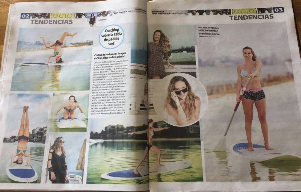 Crisdemedrano's tweet photo. Feliz de haber aparecido este fin de semana en @mundodeportivo, donde muestro mi práctica de Yoga sobre Paddle Surf. Diariamente incorporo el yoga en mi rutina diaria y junto a la meditación me ayuda a explorar mi potencial y encontrar el equilibrio entre trabajo y mi día a día. https://t.co/O331SgBb74