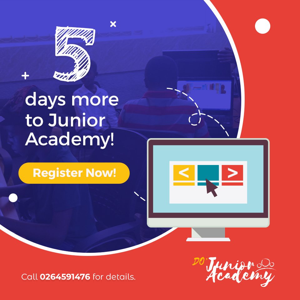 Foundation_DO's tweet photo. Junior Academy is this Saturday!
Can you feel the excitement in the air?
Register today to learn computer programming languages.
#I2CanCode #I2CC #coding https://t.co/KTbm1HBFzr