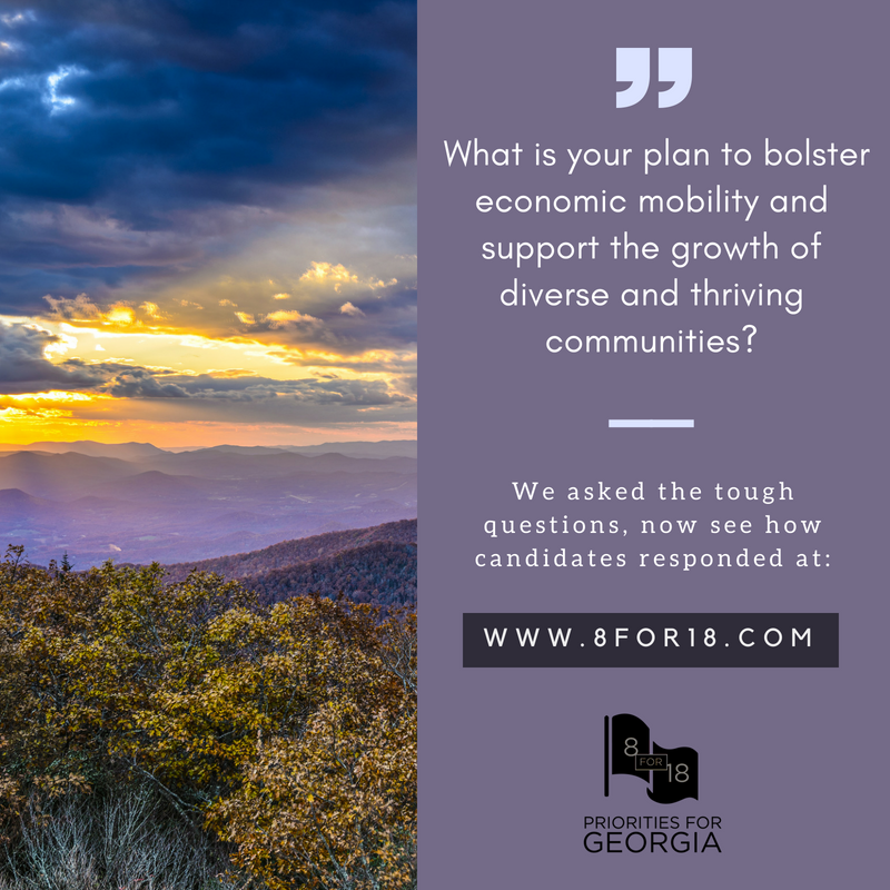 GAChamber's tweet image. For #GA to continue sustainable growth, a balance must be achieved between human needs, population, resources, &amp;amp; talent development. How will candidates continue improving quality of life for Georgians? View their plans at 8for18.com. #BestForBiz #gapol