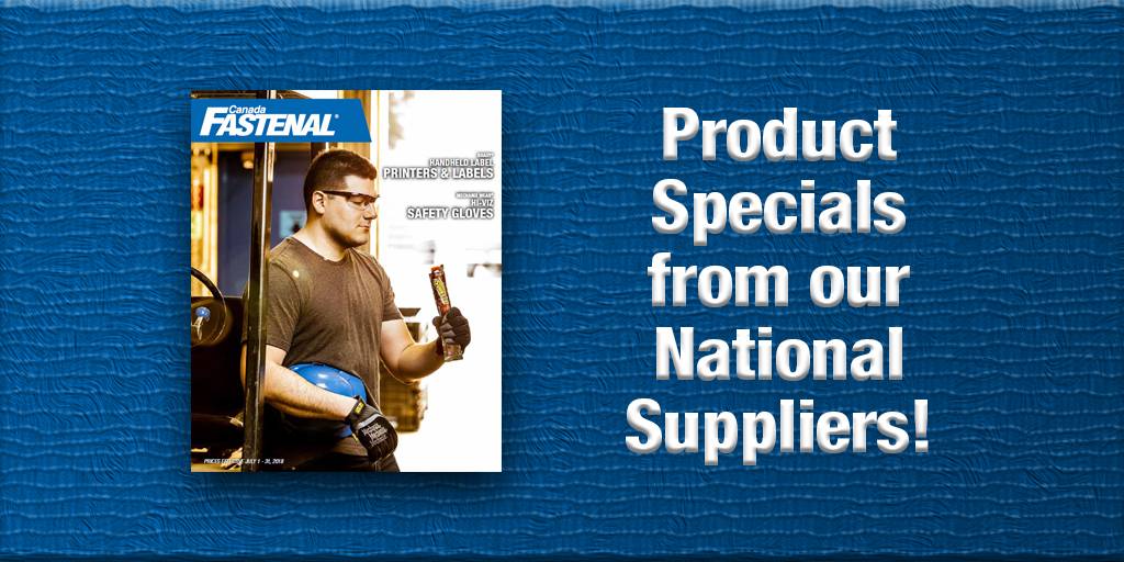 FastenalCanada's tweet photo. We've got hot summer deals! Look for this month's flyer here: https://t.co/TrSQ7WRJ06 #Fastenal #FastCAN https://t.co/HDeV6wA8wN