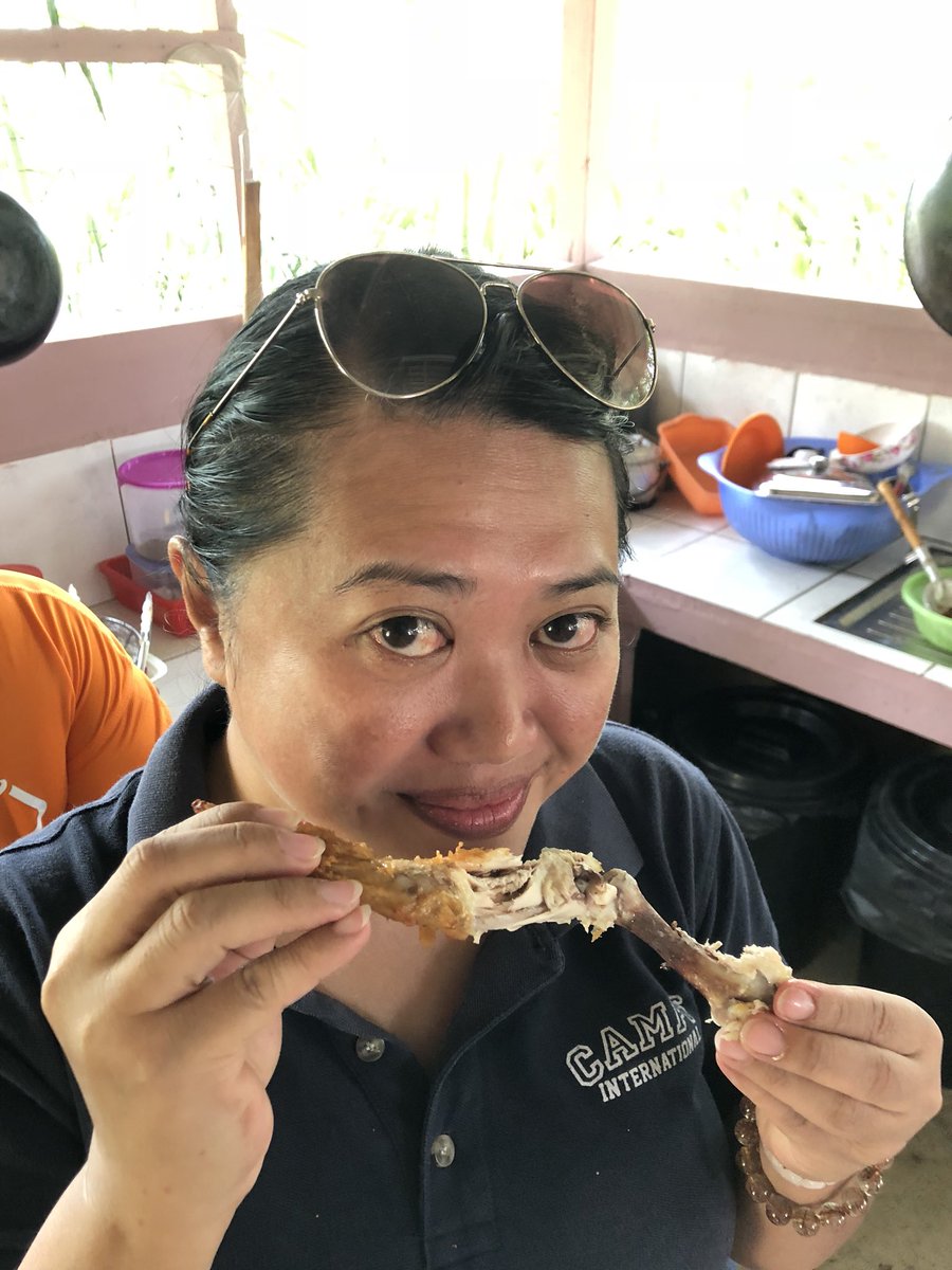 expedrory's tweet photo. It’s a tough job being Camp Borneo GM - going around the camps and checking the quality of the fried chicken wings @CampBorneo @CampsInt https://t.co/h7P5NyHD9q