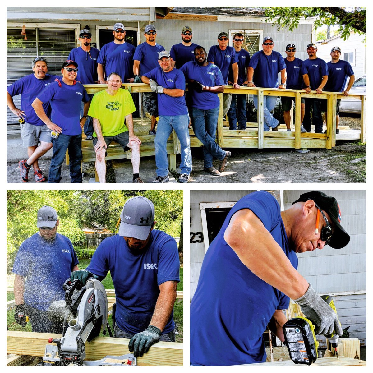 ISECBuilt's tweet photo. Our #isecrockymountain #centraltexas team having an amazing time volunteering this weekend with #texasrampproject 
.
.
#ISEC #giveback #goodcause #texasconstruction #centraltexasconstruction https://t.co/sfmJknsTDD