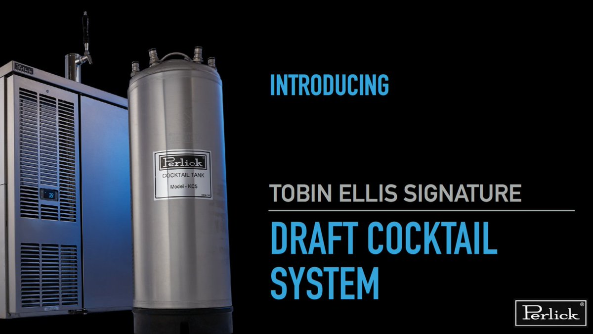 Perlick's tweet photo. Speed, consistency, sampling, and profitability. That's what you get with the new Tobin Ellis Signature Draft Cocktail Dispensing System. Learn all about it in our introductory guide: https://t.co/WYg2LqY5tK #cocktailsontap #tobinellis #perlick https://t.co/z4hu48FKVU