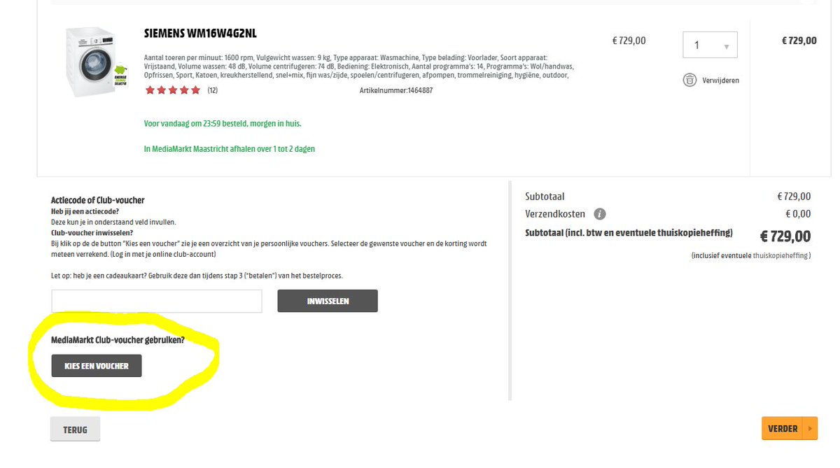 MediaMarkt NL Twitterren: "@Edwin1985M je de plaatst, kan de code ook invoeren via deze knop. Lukt dit wel? ^Iris https://t.co/eCp7g5ALlk" / Twitter