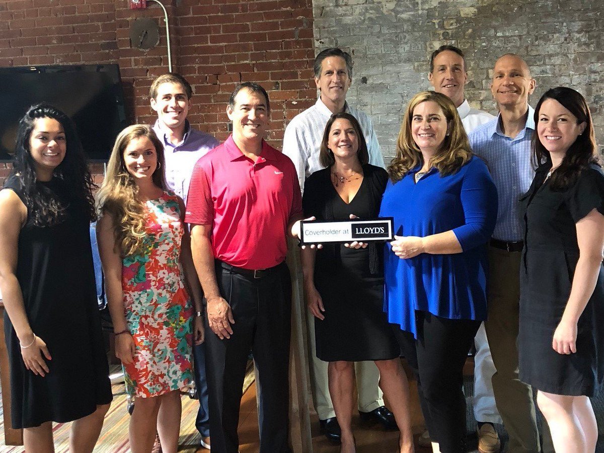 Team_YRisk's tweet photo. Happy to have Hank Watkins and Dawnmarie Black of Lloyd’s at the Y-Risk office presenting us with our Coverholder plaque. We're proud to have Lloyd’s backing our new cyber &amp; tech products. Just one of many exciting achievements of 2018. https://t.co/XgeOPpfoCb