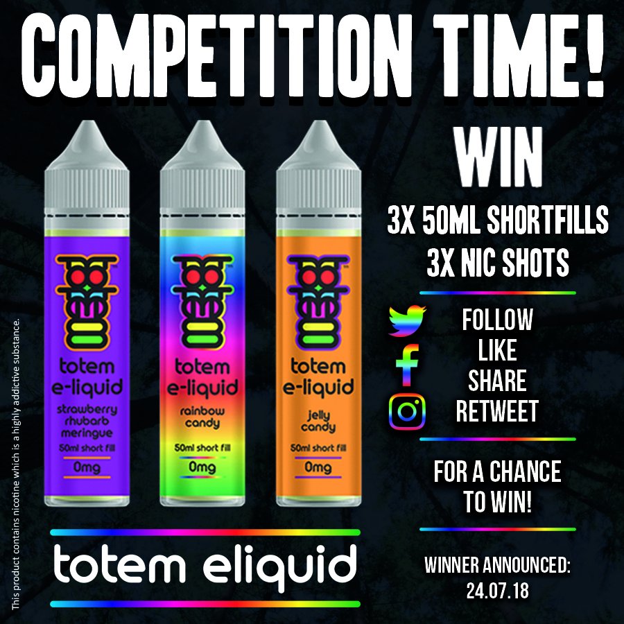 It's #competition time again! Grab yourself all the new 3x50ml Short Fill E-Liquids with nic-shots too!

Simply follow, like and share before this post before 24/07/18

#competition #contest #win #giveaway #totemeliquid #vapour #vapeon #vapefriends #vape #vapenation #vapedaily