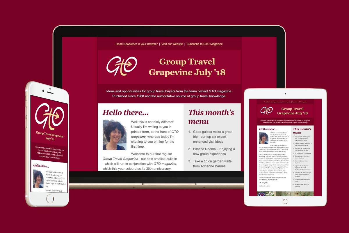 Join our new monthly ‘Group Travel Grapevine’ newsletter! Containing ideas and opportunities for group travel buyers from the team behind GTO magazine. Subscribe now or take a sneak peak at our latest issue! #GroupTravel grapevine.grouptravelorganiser.com