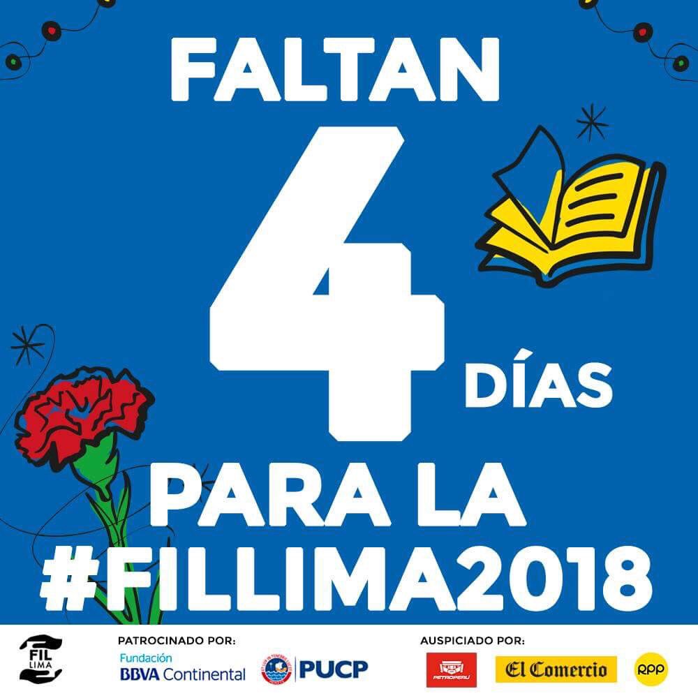 FILLima2025's tweet image. ¡No falta nada para iniciar nuestra gran fiesta del libro! 😀👏📚 Ven a la #FilLima2018 y vive #LaExperienciaFil junto a tus escritores favoritos. Revisa el programa ➡️ cultural.cpl.org.pe/programacion