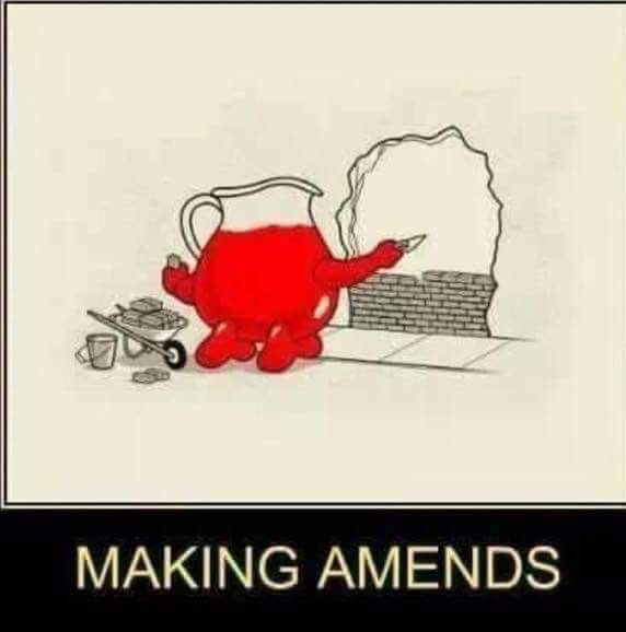 barbershopgrps's tweet image. Whether it’s in addictions recovery, or beyond, if we’ve damaged relationships in our lives, this is what making amends looks like. Thank you for the reminder Mr. Kool-aid Man!! 

#apologies #addictionrecovery #makingamends #dobetter #change