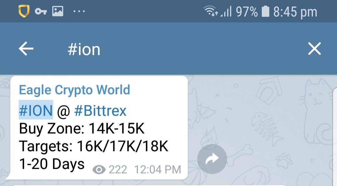 TheCryptoBuzzz's tweet photo. Great trade for our VIP members
$ION hit all targets
$btc $strat $kmd $aion
#MyProTradeSignals #EagleCryptoWorld #TheVisionTheWayTheAim https://t.co/9DdX9YKJVK