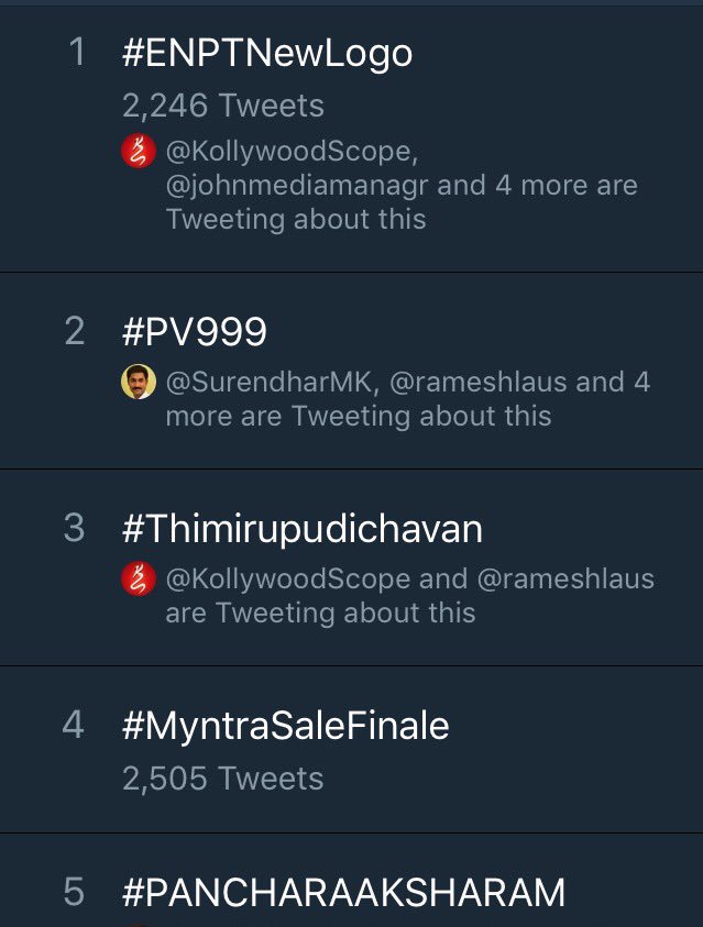 VeeJenish's tweet photo. #PV999 is trending top 😎🙏🏽 https://t.co/yRLPJsc3jQ