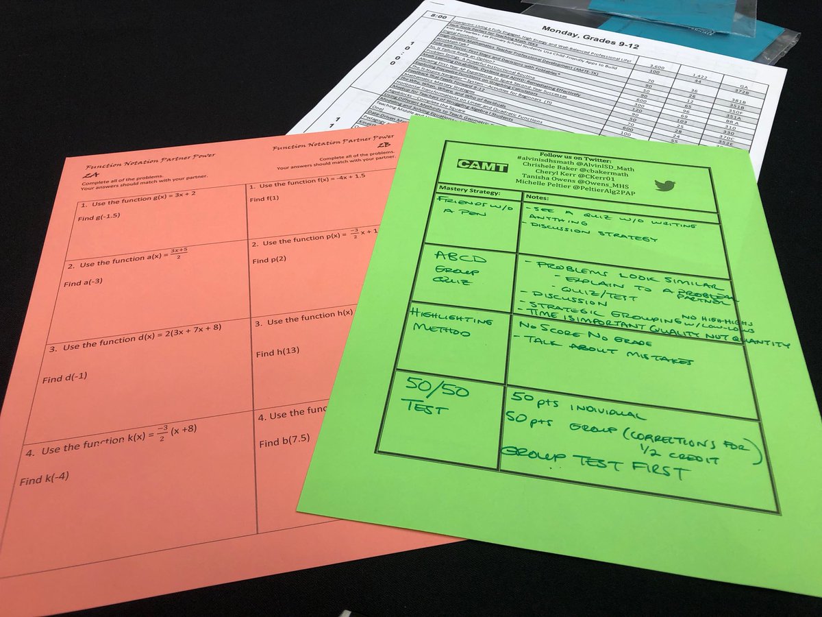 WatkinsCHS's tweet image. Thanks for the fantastic mastery strategies ⁦@AlvinISD_Math⁩ #gotmath