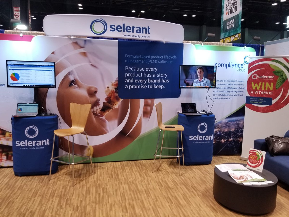 Selerant's tweet photo. So excited to be here at #IFT18! Visit us at booth S2386 to learn about the perfect mix of #PLM solutions https://t.co/TlIuoEi8GE