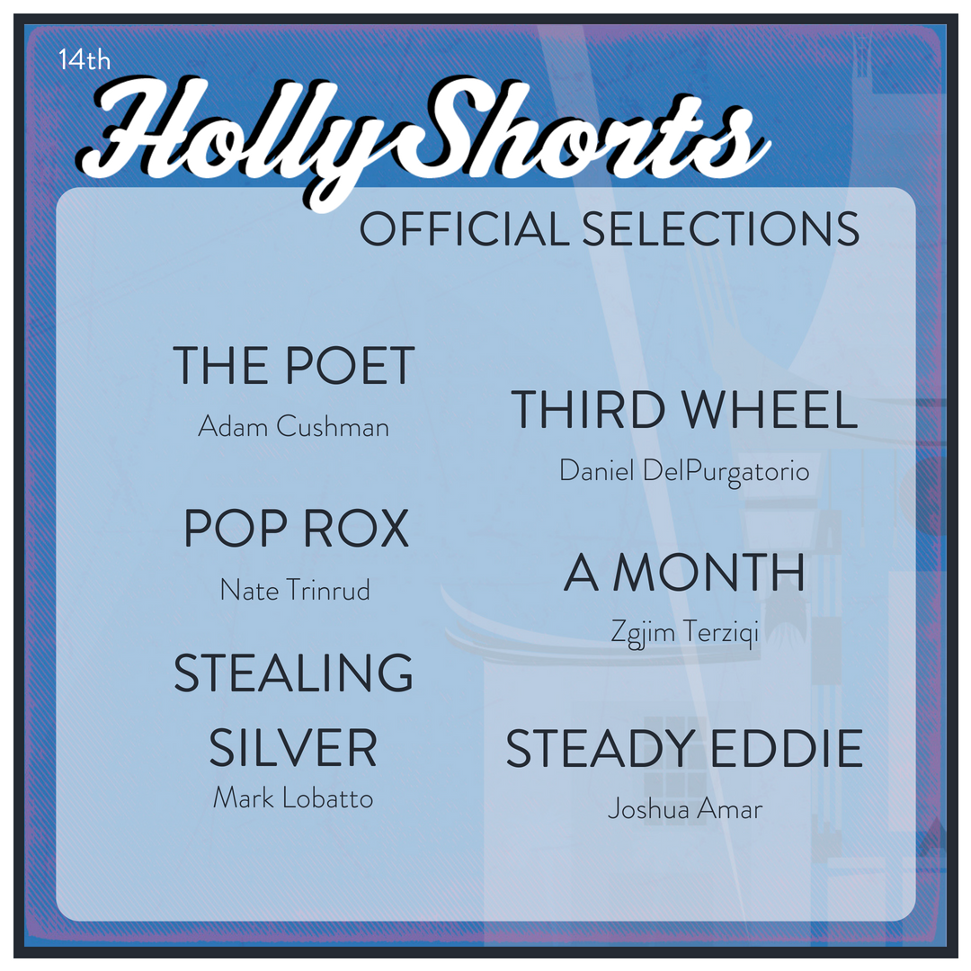 HollyShorts's tweet photo. We're thrilled to announce this years #HSFF18 Official Selections! Starting with #ThePoet #ThirdWheel #PopRox #AMonth @ssshortfilm #SteadyEddie #FilmFestival #OfficialSelections https://t.co/fmoZqGF3lS
