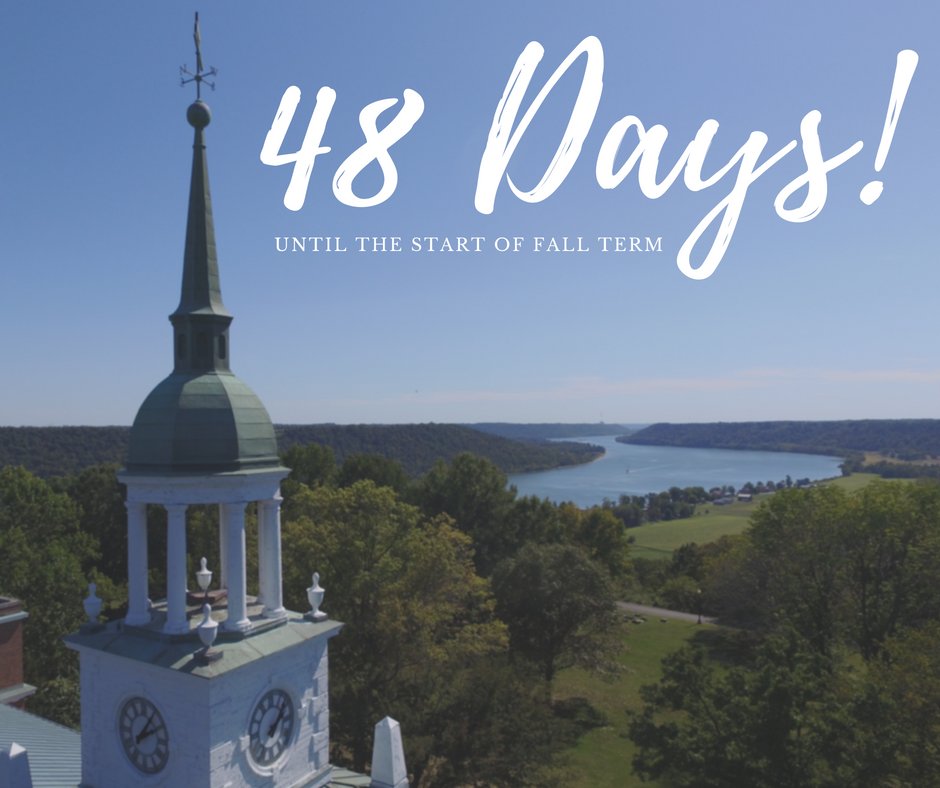 HanoverCollege's tweet photo. ONLY 48 days until everyone is back on campus, classes begin, and #Hanover2019 starts their senior year. Can you believe it?! ๐คฏ #thatsthebeautyofHanover https://t.co/vLnvvJnsYB