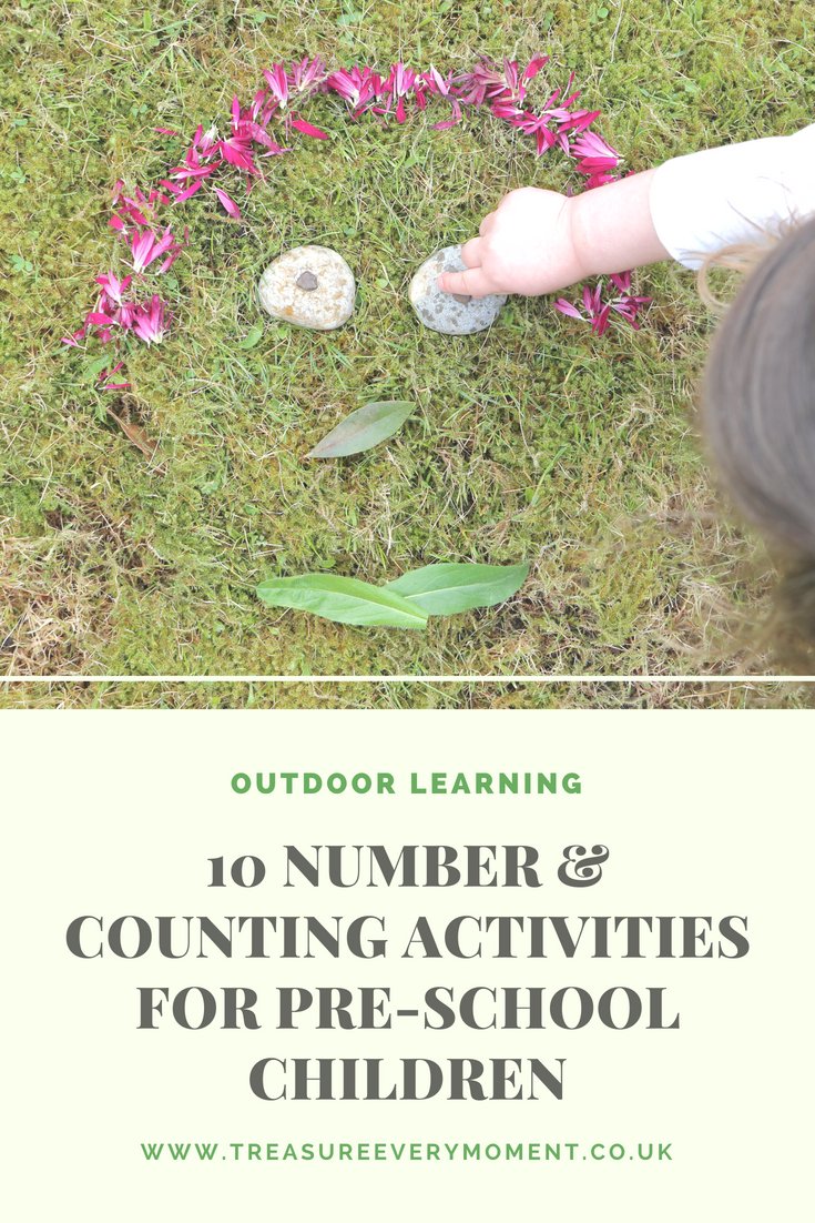 Smiley faces, pea pods, magic potions and hopping... 10 Number &amp; Counting Activities for Pre-School Children treasureeverymoment.co.uk/2018/05/outdoo… #pbloggers #summerfun