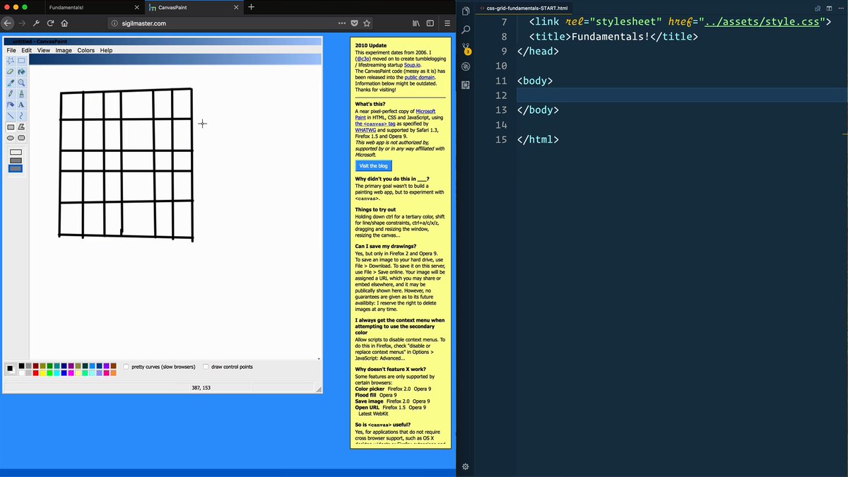 Screenshot from Wes Bos' CSS grid course