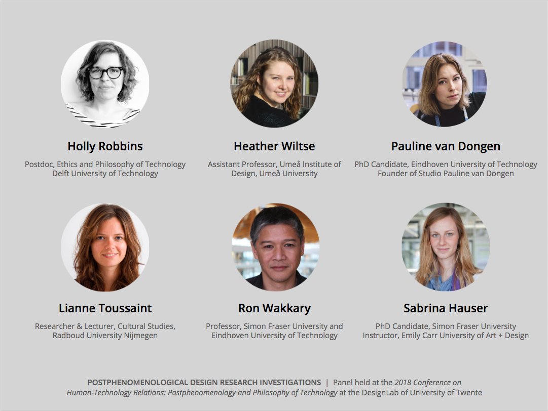 shauser_'s tweet image. I co-organized a panel with design researchers engaging with Postphenomenology and the Philosophy of Technology at #phtr2018. With @ronwakkary, @hrwiltse, @Pauline_Dongen, Lianne Toussaint, &amp;amp; Holly Robbins at #phtr2018. It was great fun and success!