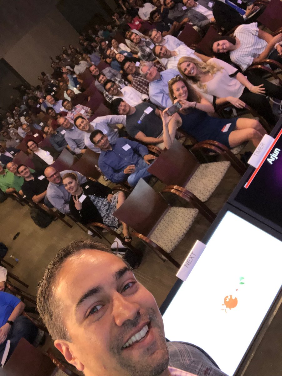 Couldn’t resist an on stage #selfie in front of a packed house during #ForwarDFW Summit 2018 <a href="/CapitalOneTech/">Capital One Tech</a> - meeting so many amazing game changers in the technology, #AI and #machinelearning arena.