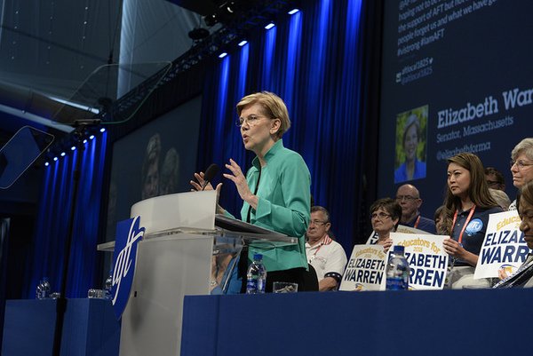 educationweek's tweet photo. "America is failing our teachers, and when we fail our teachers, we fail our students, and we fail our future," @SenWarren said to teachers at #AFT18. https://t.co/VYHmkKDOtL https://t.co/4jEaDMN4PP