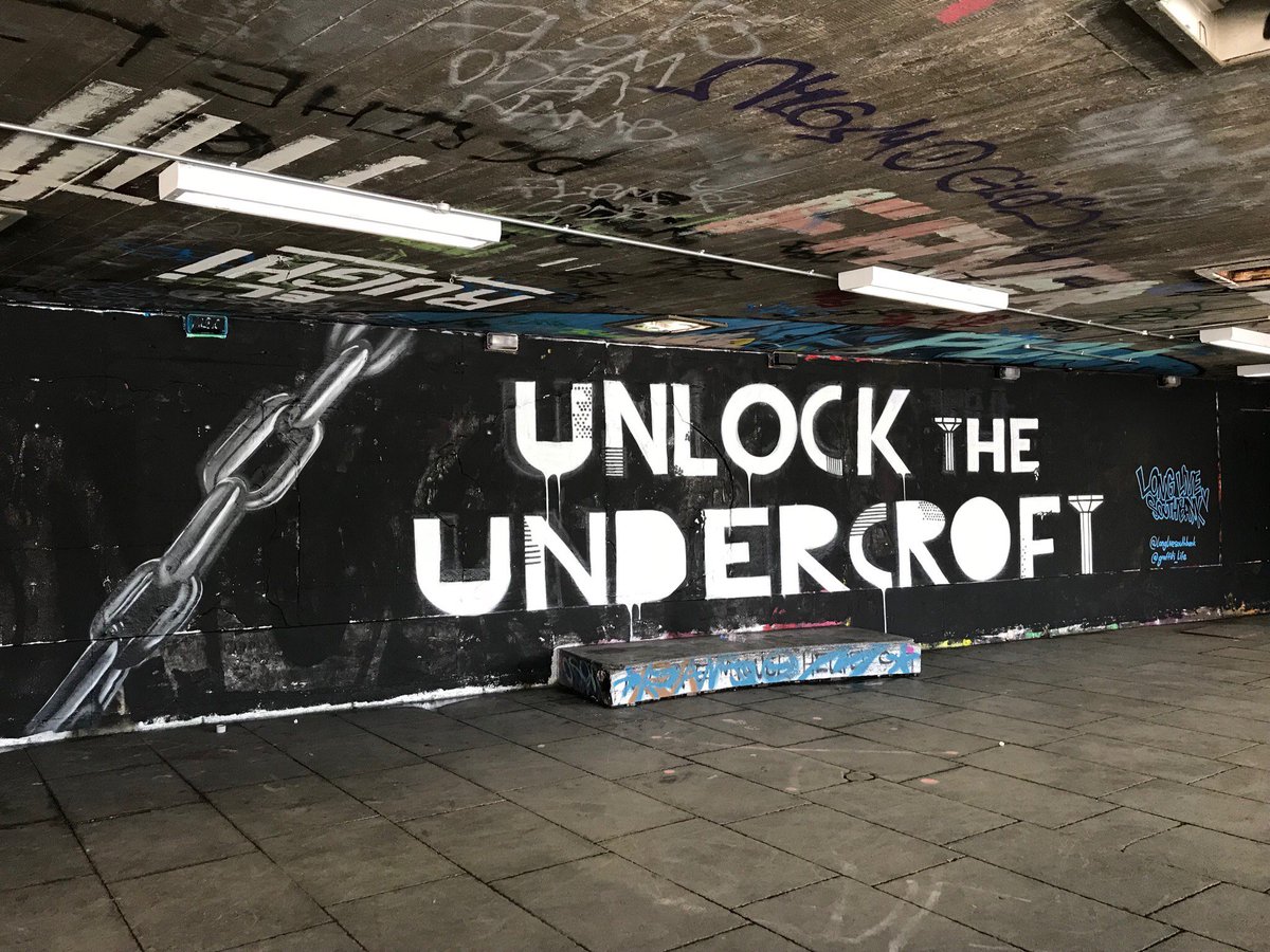Long_Live_SB's tweet photo. Massive thanks to the great guys over at @graffiti_life for doing our #southbanksummerjam mural! Big up to everyone for all their efforts! 

#unlocktheundercroft #southbankrestoration #llsbdonate https://t.co/Y8XnskIwNL