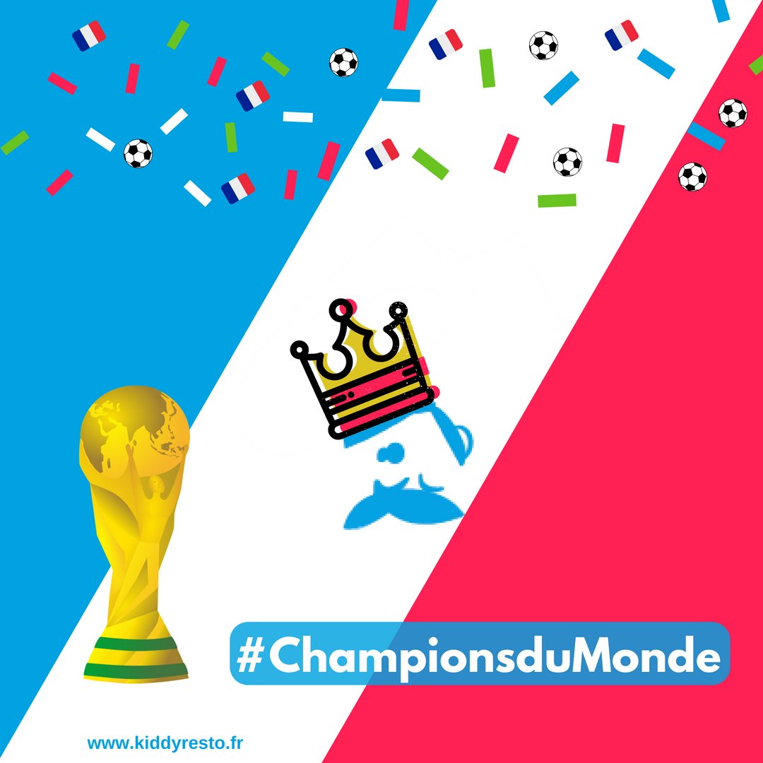 #ChampionsDuMonde !!!!! 🏆⚽️🤩#Parents #enfants, nous sommes tous #FiersdetreBleus #WordCup2018