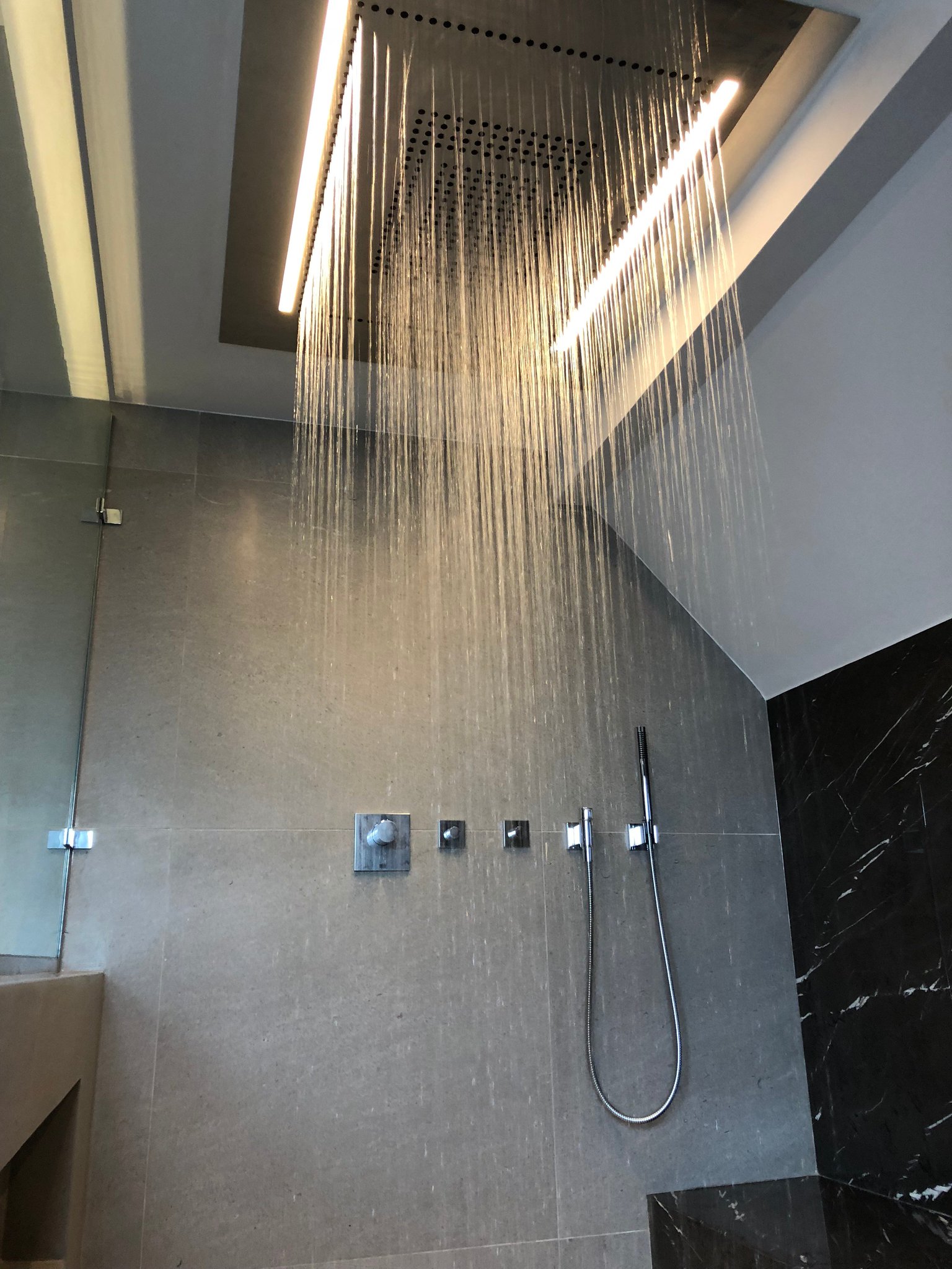 Rendis Ltd The Unique Shower Experience Dornbracht Rain Sky Installed And Now Delivering 60 Litres Per Minute Pure Luxury