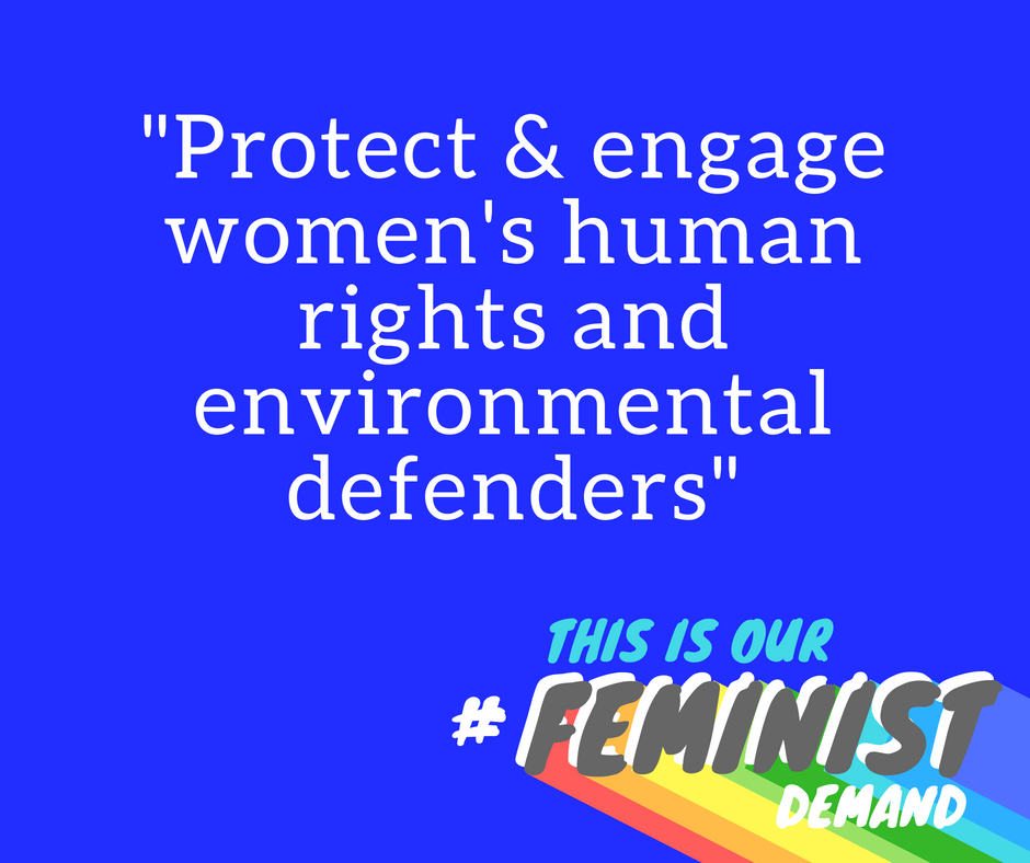 HKGunnarsson's tweet photo. None of the #SDGs will be achieved without addressing closing spaces for civil society at all levels; protecting women human rights defenders, including environmental defenders! #HLPF2018 #HandsOffWHRDs #FeministDemand https://t.co/t1lrc0JaBf