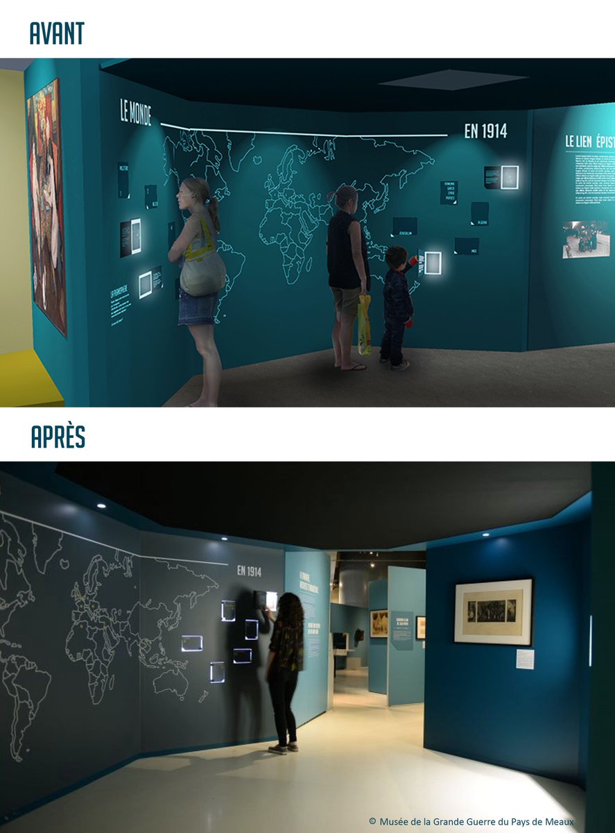 agence_presence's tweet image. Un petit jeu &quot;avant / après&quot; sur l&apos;exposition &quot;Familles à l&apos;épreuve de la guerre&quot; 😀
 #scenographie #vue3D #avantapres #museedelagrandeguerredupaysdemeaux