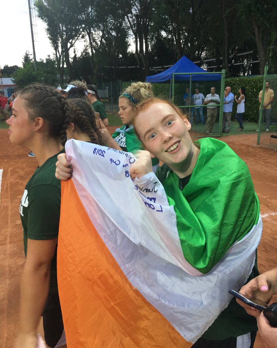 SoftballIreland's tweet photo. Ireland open their @ESFsoftball U19s campaign with a 21-0 win over Denmark. Perfect start to the tournament which gives a chance of qualifying for the medal rounds. Next up Russia at 8.30am followed by @BritishSoftball later on the day #backinggreen @HerSportDotIE @Sport_Endorse https://t.co/D3mkJYpbNg