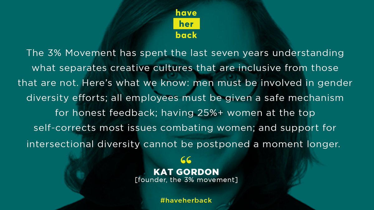 carolinedettman's tweet photo. When I need to be inspired about what actions we must be taking to make our industry better, there is no one better than @katgordon. Here more from her and other industry leaders tomorrow #haveherbackNYC. #haveherback #weareunstoppable #timesupad https://t.co/ZVKv6SlQyT