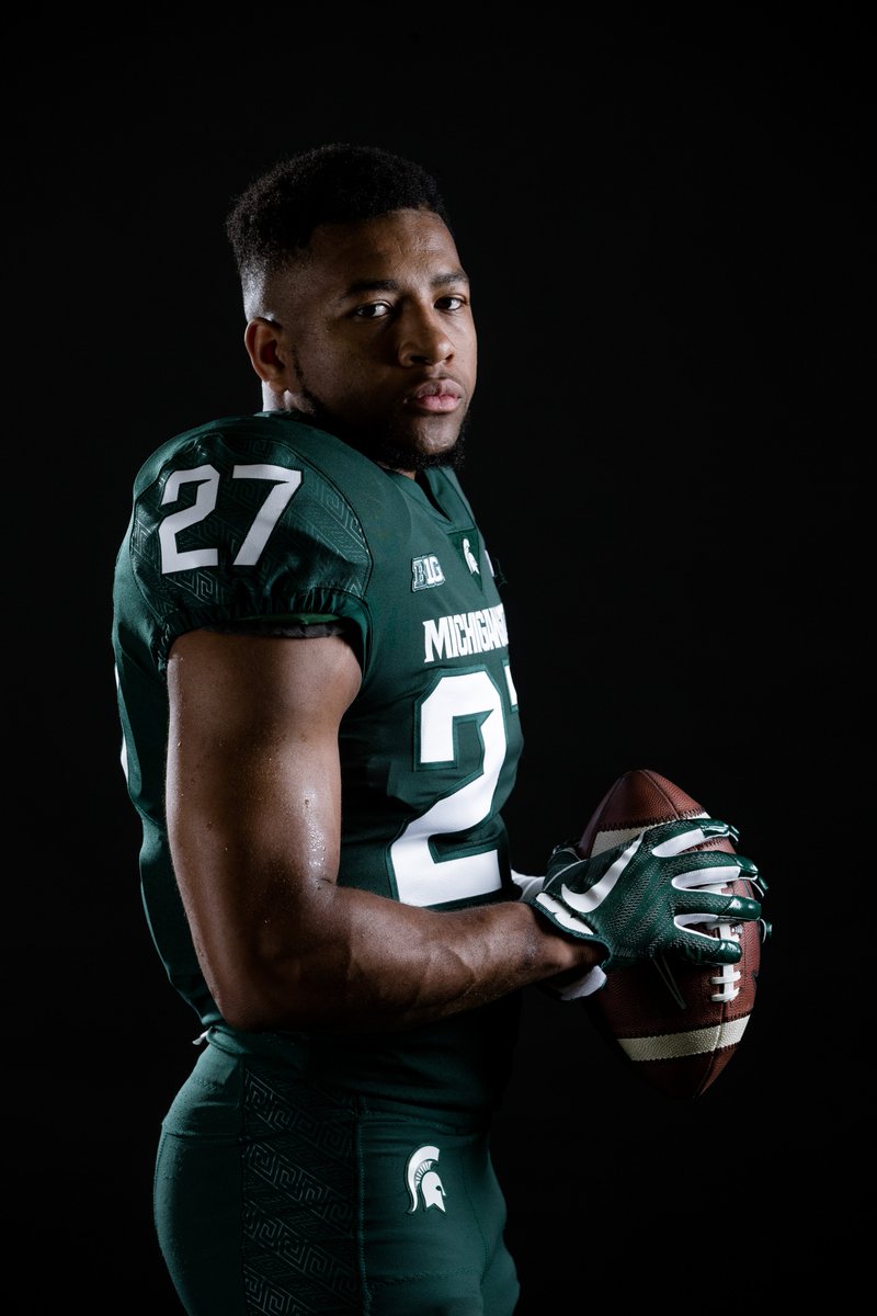 MSU_Football's tweet photo. Congrats to QB Brian Lewerke, RB LJ Scott &amp; S Khari Willis, who will be representing Michigan State at next week's Big Ten Football Media Days in Chicago! https://t.co/M428giLP3u