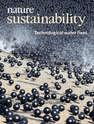 Our work 'The #waterfootprint of water conservation with #shadeballs in California' featured on the cover of @naturesustainab.

nature.com/natsustain/vol…