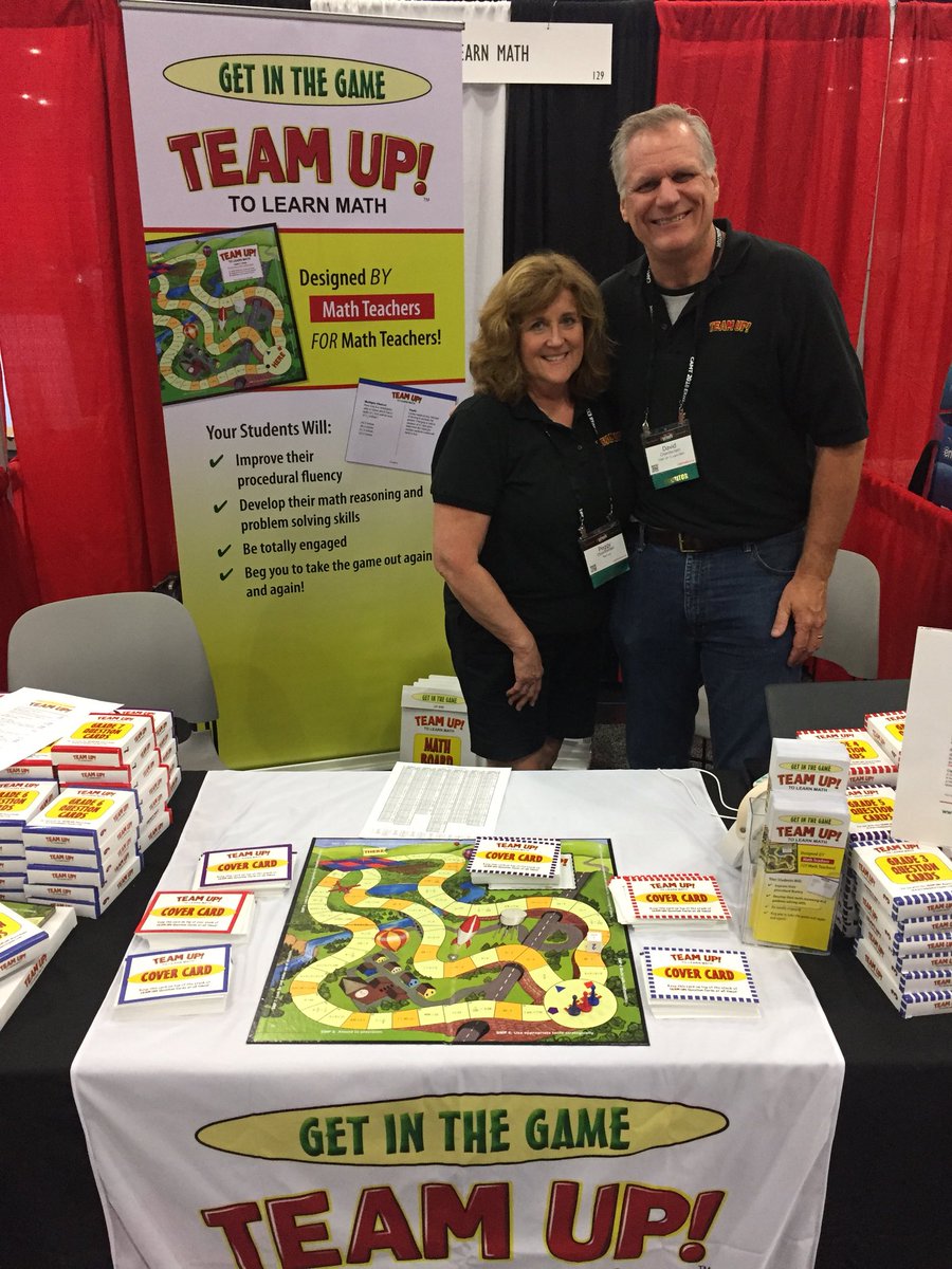 teamupboardgame's tweet photo. TEAM UP! is excited to be at CAMT in Houston! #gotmath https://t.co/lSfHDpSdNW