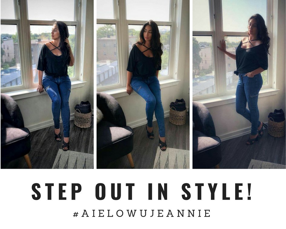 Step Out in Style! Model Shay wearing Aielowu Jeannie. #AielowuJeannie