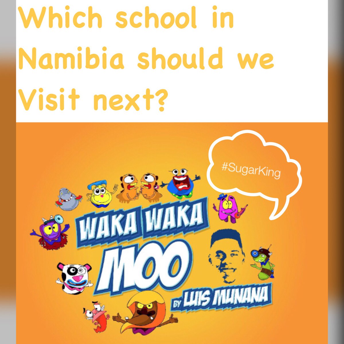 WakaWakaMooByLM's tweet photo. TAG A PRIMARY SCHOOL #WakaWakaMoo #SugarKing #FirstForSweetness #FirstForEnergy https://t.co/KMN2mrOPwg