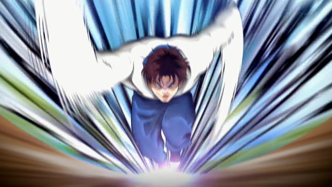 Aranime バキ 7話 最強タッグ バギの教室に窓から飛び込んできたドイル さらに校庭では柳龍光が戦いを挑んできた 前門の虎 後門の狼 刃牙と渋川の最強タッグにも関わらず 柳の圧倒的強さには太刀打ちができないのか そもそも肉体攻撃