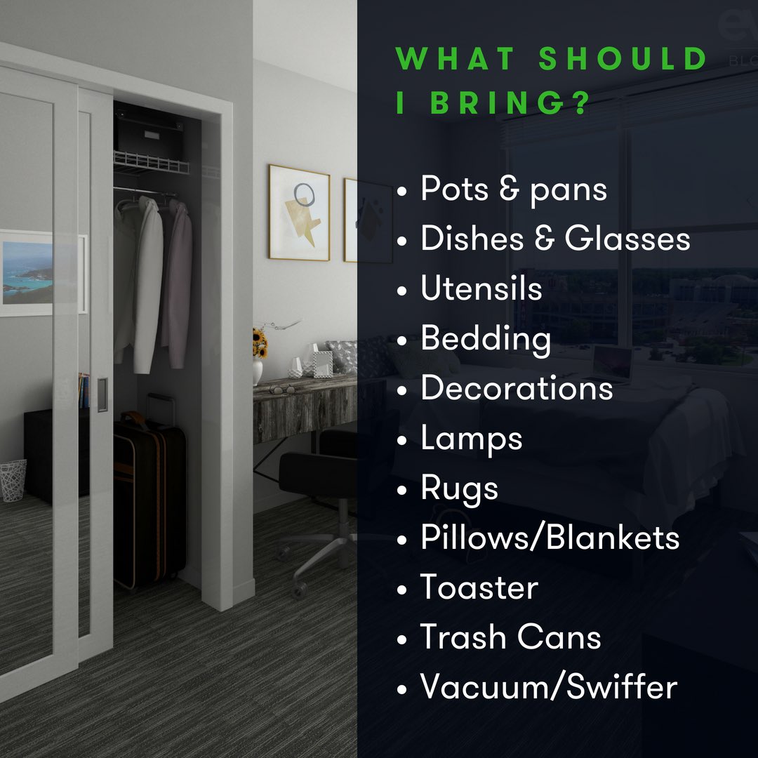 EvolveIU's tweet photo. Getting ready to start purchasing items for your apartment? We’ve compiled a list of items that we supply and a list of items to consider purchasing! 32 days until move in!! #iu #hoosiers #evolvewithus #thenewnextlevel #iubloomington #movein #newdevelopment #btownsummer #soclose https://t.co/2RjQxTKNPg