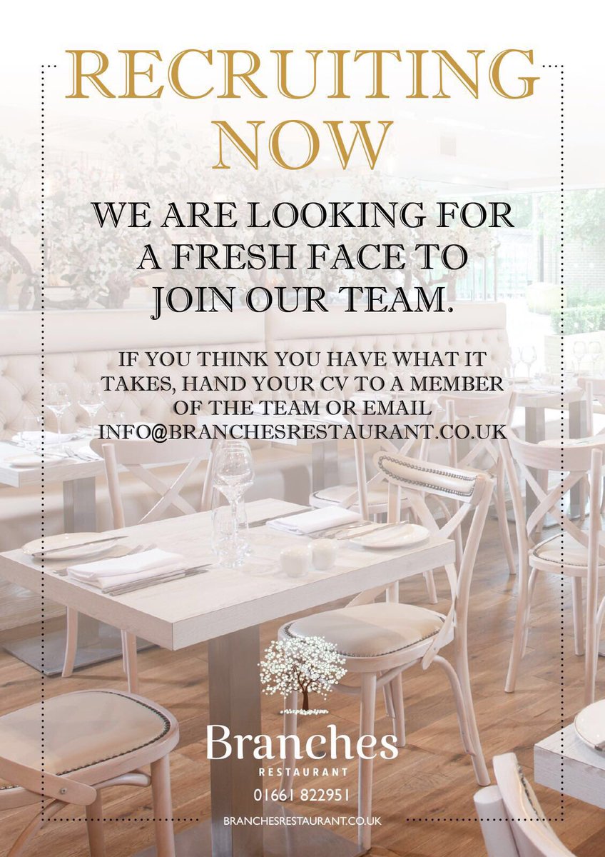 BranchesNCL's tweet photo. Have you got what it takes to join our team?

We are looking for chefs of all levels 👨‍🍳 

For further info please email: cevatelat@googlemail.com #branchesjesmond #branchesponteland #hiring #joinourteam https://t.co/2YoJiJCLRc