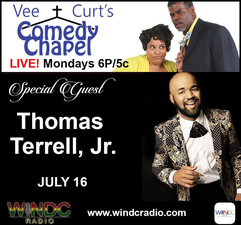 Comedy_Chapel's tweet image. Ready to have a great time tonight with our guest, Comedian Thomas Terrell, Jr! Tune in at 6pm to @WINDCRadio