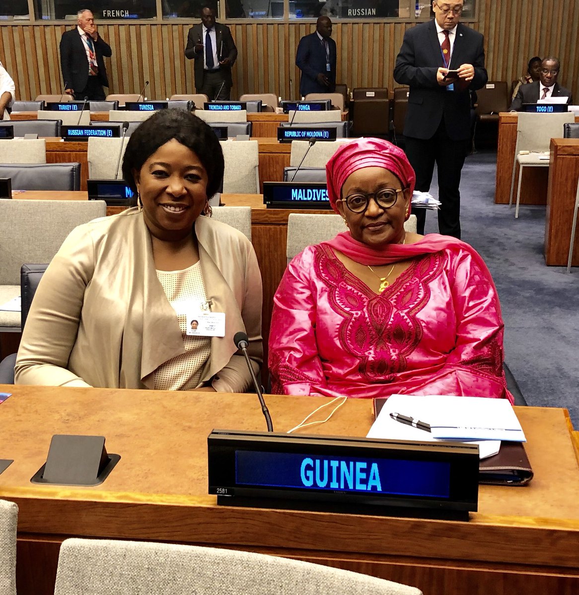 dienekeita's tweet photo. Félicitations à Mme la Ministre @KannyDiallo pour sa belle présentation de la revue volontaire de la #Guinee des #ODDs @GouvGN @MCIA_Guinee @IbrahimaKFofana @AlphaCondePRG https://t.co/WOxgG7izUY