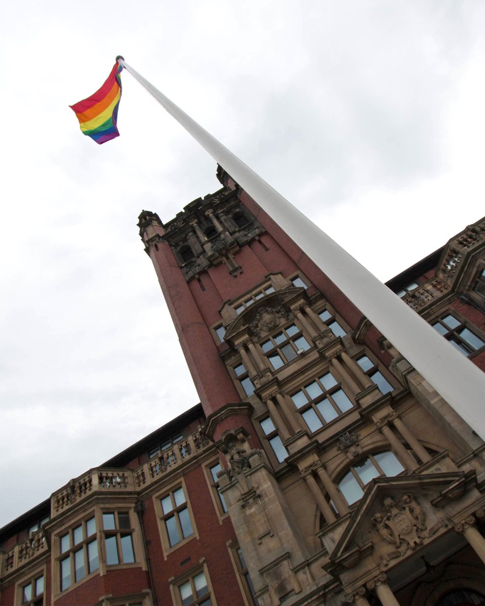 StudentsNCL's tweet photo. So proud to raise our first ever rainbow flag outside Armstrong Building today – beautiful! 😁🌈 #NewcastlePride #NCLPride @northernprideuk https://t.co/VSdNezmxFV