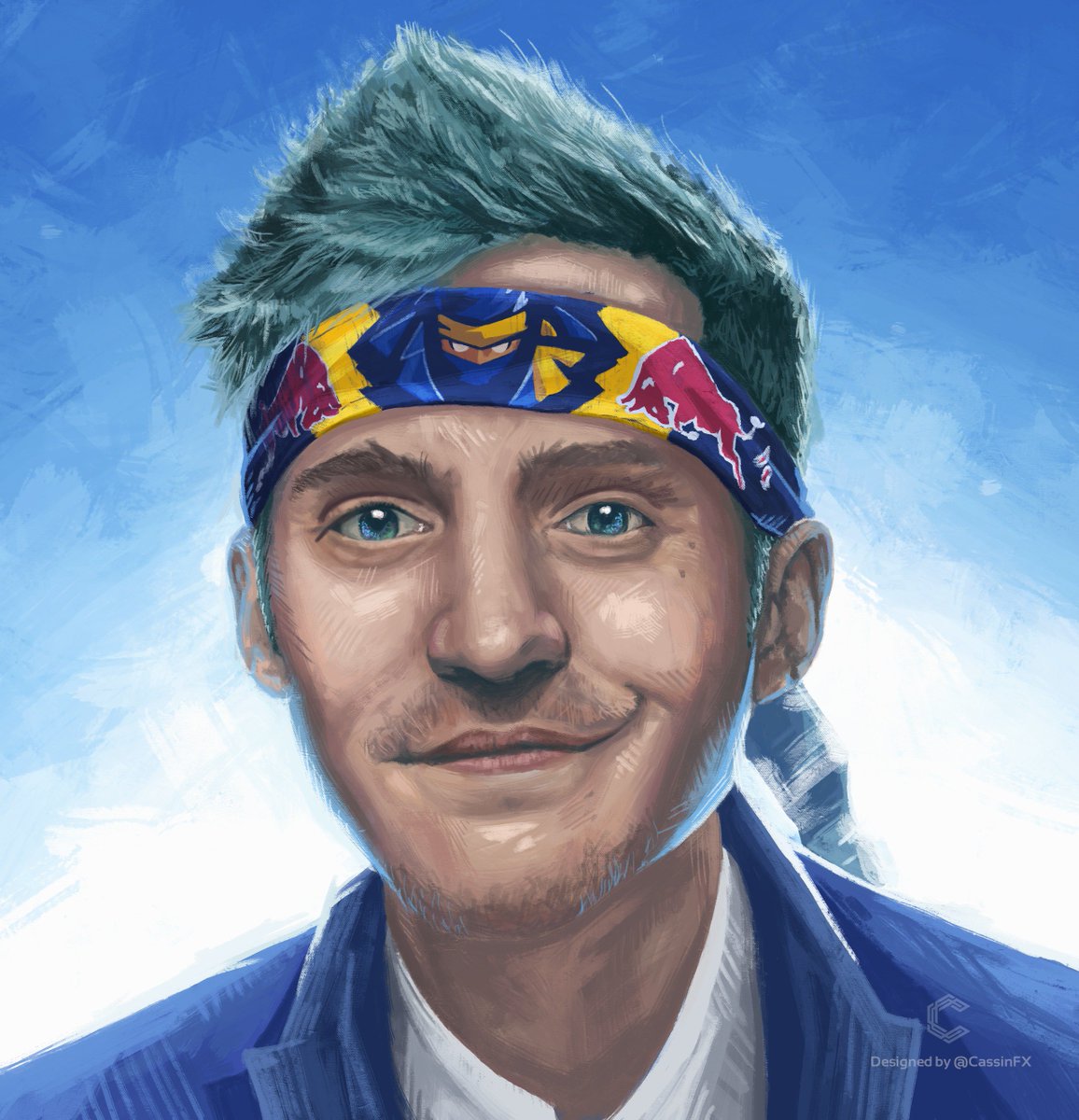 casdesignuk's tweet image. Digital Panting of @Ninja 
Likes and RT's are appreciated &amp;lt;3
#Ninja #Fortnite