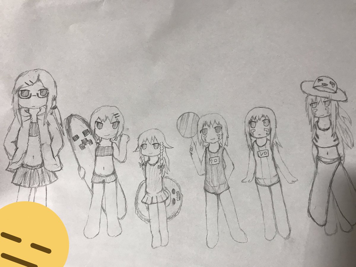 レウ 黒ガスト Twitter પર 暑い夏に想いを馳せて深夜テンションに頑張ってガスト一家の水着イメージで描いてみたけどわたしにゃあ白黒で限界すぎるので誰か可愛くしてくれ W あと色っぽくも ﾟdﾟ