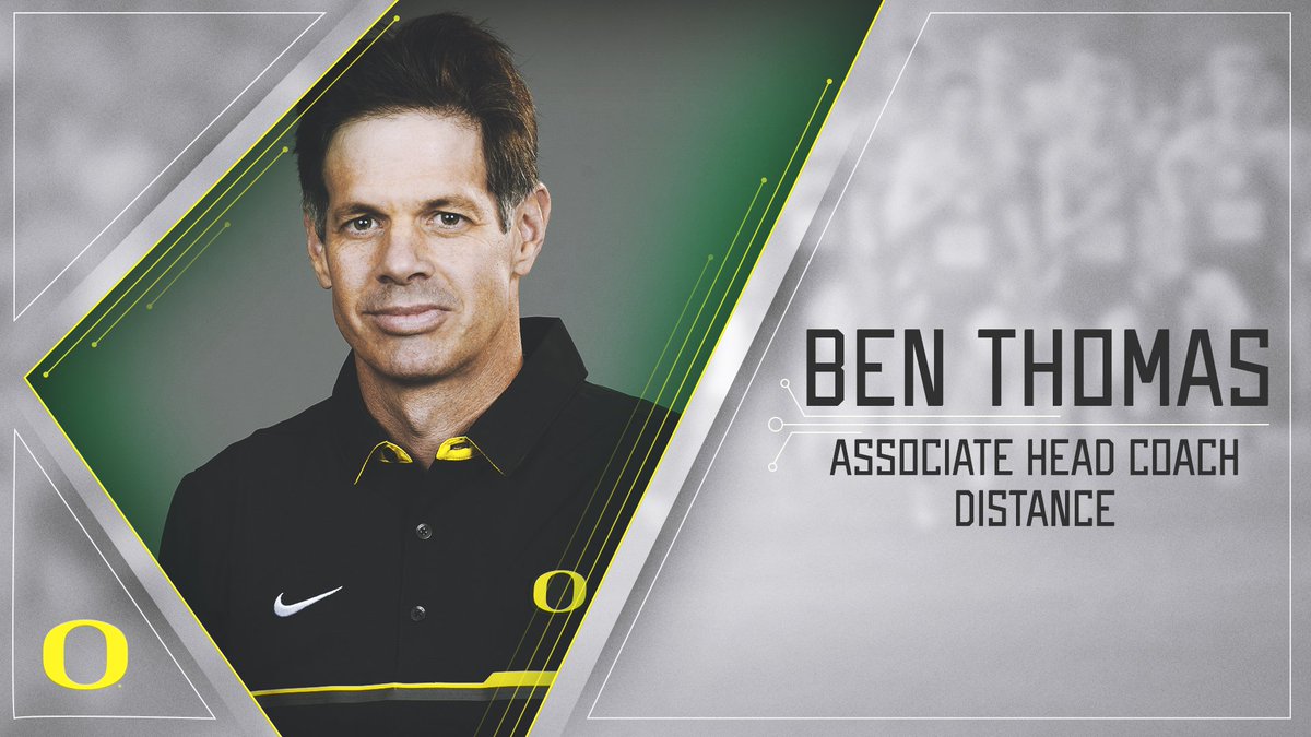 NEWS | Head coach Robert Johnson has announced the hiring of Ben Thomas as associate head coach for T&amp;F and XC! 

Thomas spent the last 17 seasons as the head cross country and distance coach at Virginia Tech. Welcome to Oregon, Ben! #GoDucks

RELEASE ➡️ bit.ly/2zJKaoq