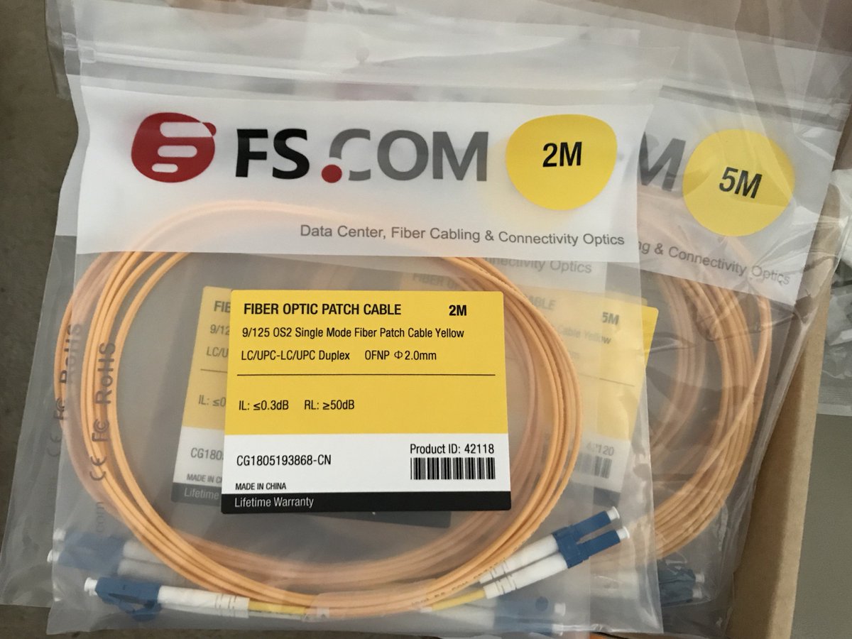The back-ordered SM LC fiber cables from @Fiberstore arrived today. The 2m cables are for the living room UniFi. US-8-150W switch. The 5m cables are for the basement US-48 switch . I still need to install cable ducting in the basement before using these.