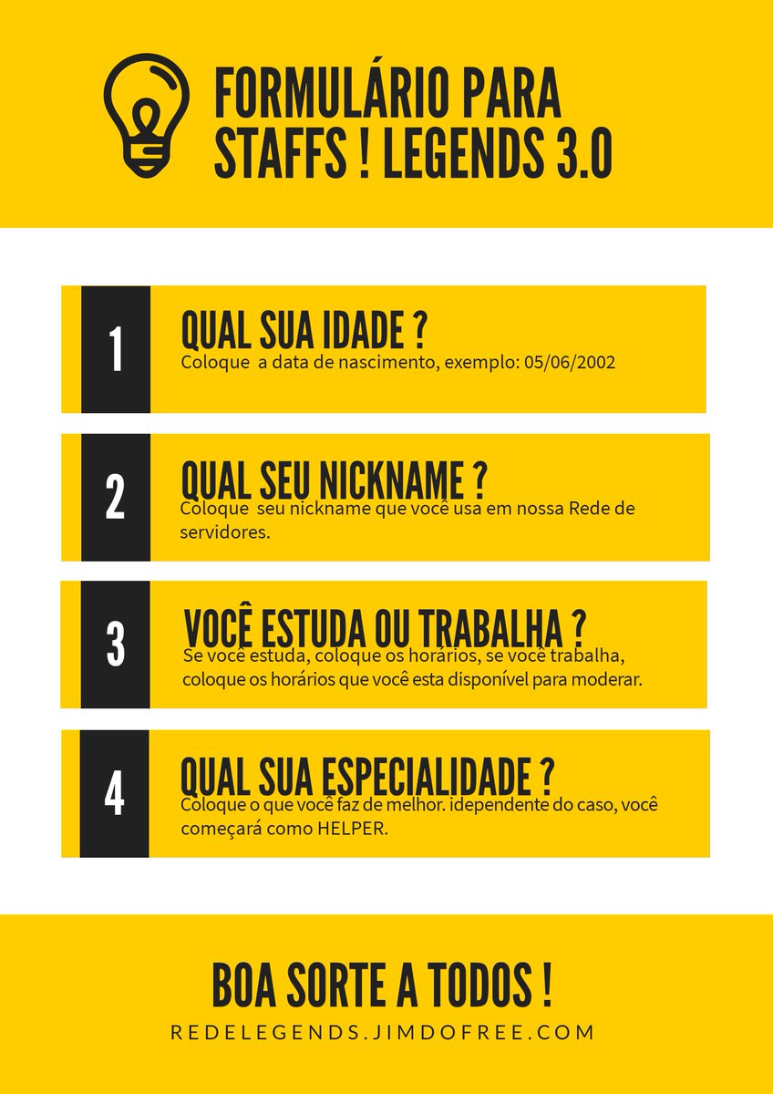 RedeLegends's tweet image. 📢 FORMULÁRIO PARA SE TORNAR STAFF ATRAVÉS DO TWITTER ⚠ #Legends_SEASON_3