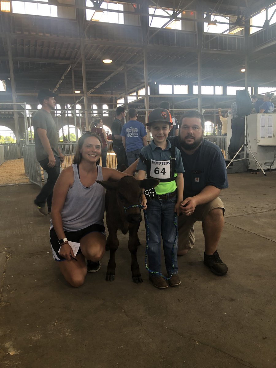 HotMessFarms's tweet photo. Grady did good showing his first @missouri4h #CloverKid bottle calf. @wilbanksfarms and I couldn’t be prouder. I’m so glad he was excited about it! This is the next generation of Agriculturalists! ❤️❤️❤️ https://t.co/zv6XQj18Rl