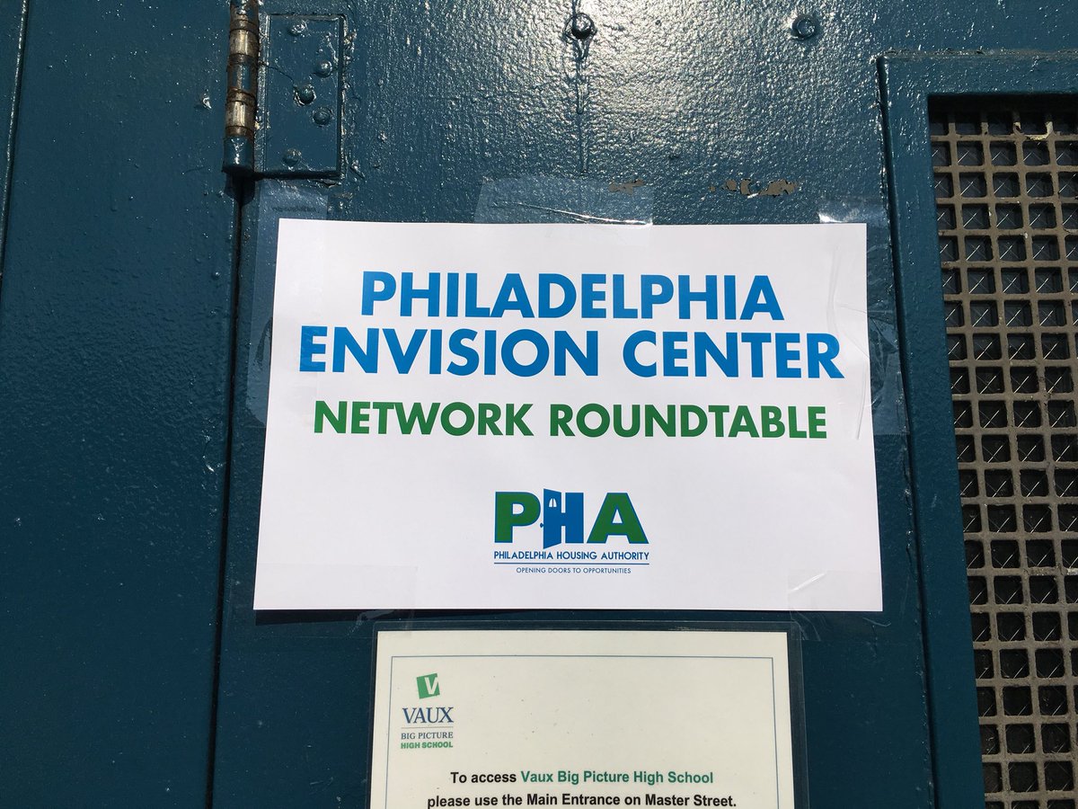 JoeDeFeliceHUD's tweet photo. Kicking off our 2nd @HUDgov #PhillyEnvisionCTR roundtable of the day w stakeholders from @PHLPromiseZone @TempleUniv @DrexelUniv @esperanza_us @hhsregion3 @PhilaHsgAuthPHA @ProjectHOME @HabitatPhilly @official_AACC @keljerry #HUDR3 #Sharswood @HUDMidAtlantic https://t.co/OjWf58u1RF